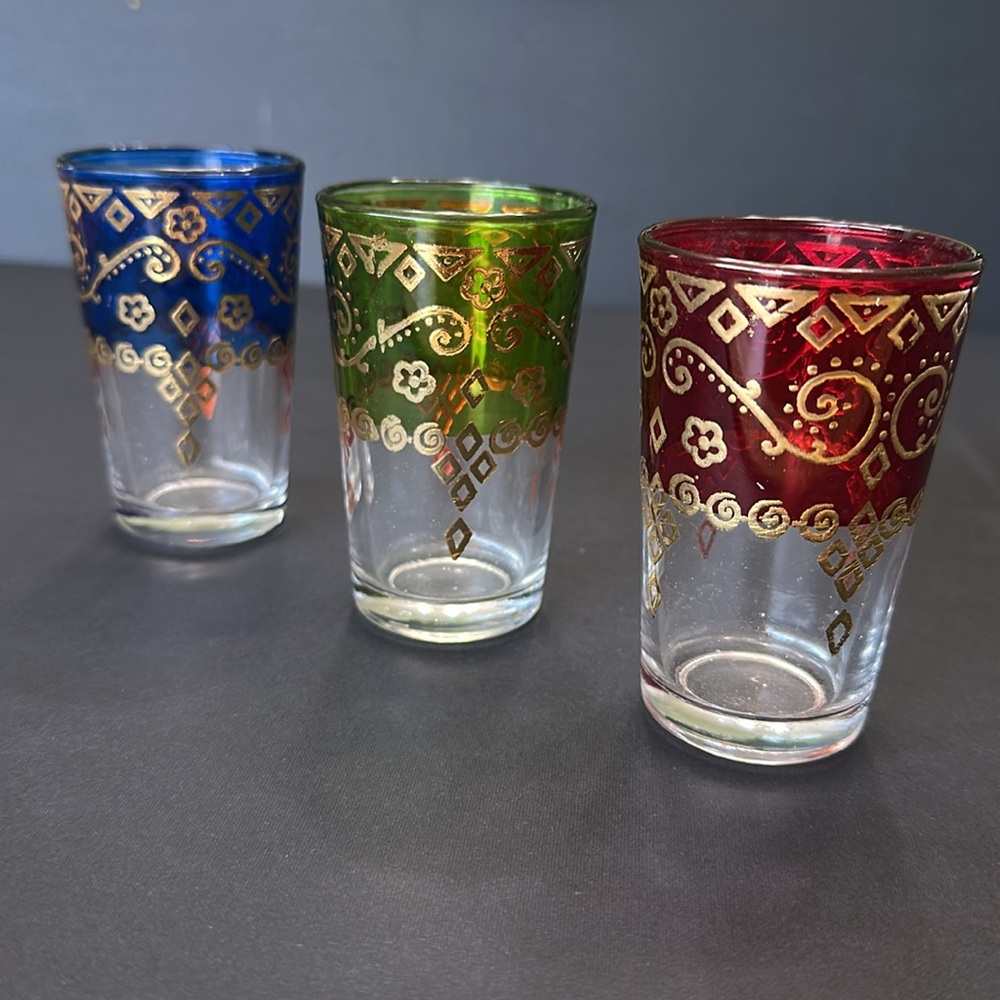 Set of 3 Moroccan Tea Glasses